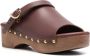 Ancient Greek Sandals buckled leather clogs Brown - Thumbnail 2