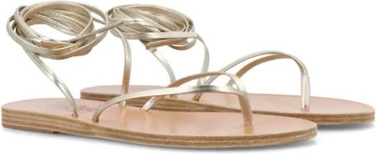 Ancient Greek Sandals Celia ankle-tie leather sandals Neutrals