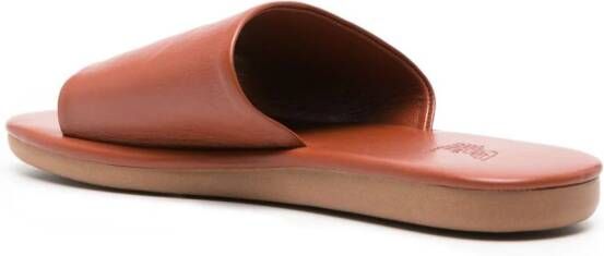 Ancient Greek Sandals Cerastes flat leather sandals Brown