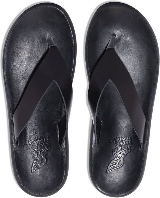 Ancient Greek Sandals Charys leather sandals Black