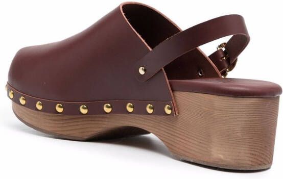 Ancient Greek Sandals Classic Closed 70mm studded clogs Brown
