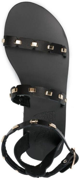 Ancient Greek Sandals Coco stud-embellished sandals Black
