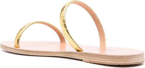 Ancient Greek Sandals crocodile-embossed sandals Gold