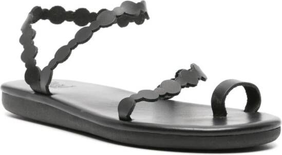 Ancient Greek Sandals Cronos flat leather sandals Black