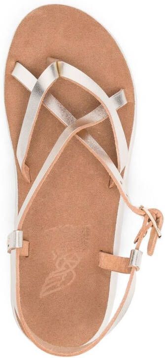 Ancient Greek Sandals crossover-strap leather sandals Gold