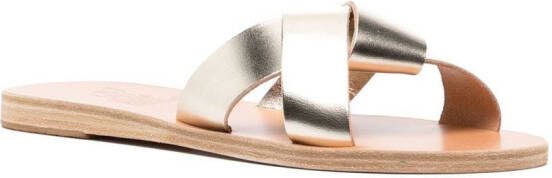 Ancient Greek Sandals Crosta metallic sandals Silver