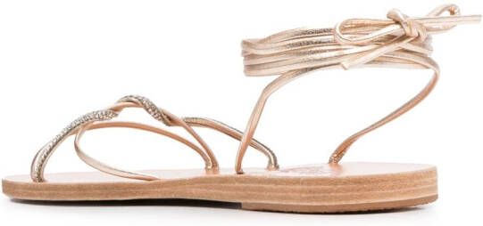 Ancient Greek Sandals crystal-embellished Treli sandals Gold
