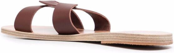 Ancient Greek Sandals Desmos crossover leather-strap sandals Brown
