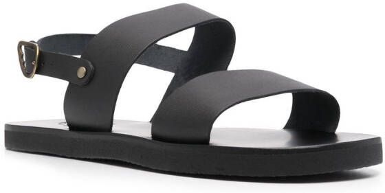 Ancient Greek Sandals Dinatos slingback leather sandals Black