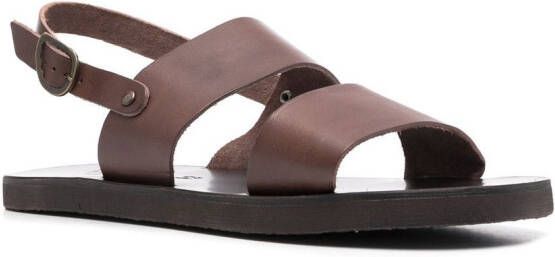 Ancient Greek Sandals Dinatos slingback leather sandals Brown