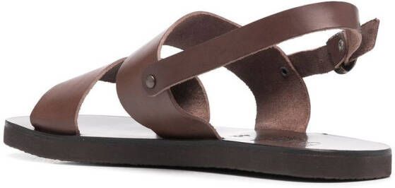 Ancient Greek Sandals Dinatos slingback leather sandals Brown