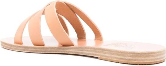 Ancient Greek Sandals Dionysia leather slides Neutrals