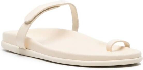 Ancient Greek Sandals Dokos leather flip flops White