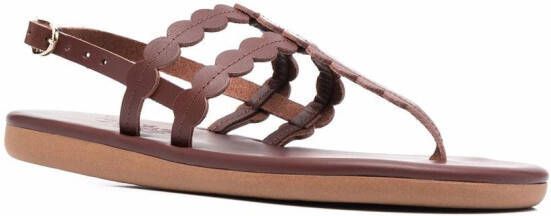 Ancient Greek Sandals Dryad leather strap sandals Brown