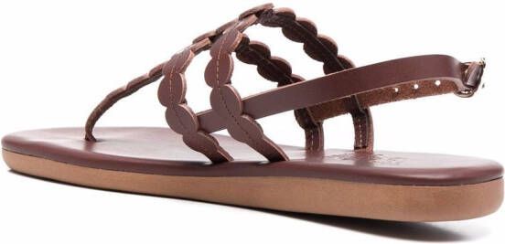 Ancient Greek Sandals Dryad leather strap sandals Brown