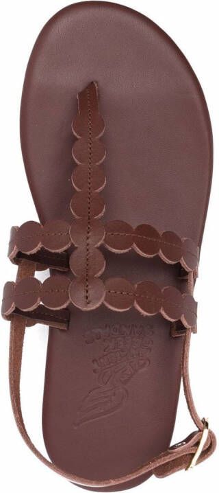 Ancient Greek Sandals Dryad leather strap sandals Brown