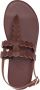 Ancient Greek Sandals Dryad leather strap sandals Brown - Thumbnail 4