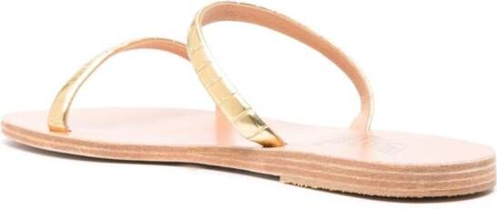 Ancient Greek Sandals Echidna flat leather sandals Gold