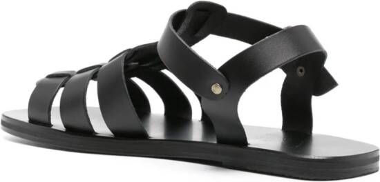 Ancient Greek Sandals Ektoras flat leather sandals Black