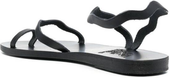 Ancient Greek Sandals Elafonisos toe-strap sandals Black