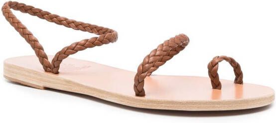 Ancient Greek Sandals Eleftheria braided sandals Brown