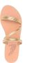 Ancient Greek Sandals Ermodiki leather flat sandals Gold - Thumbnail 4