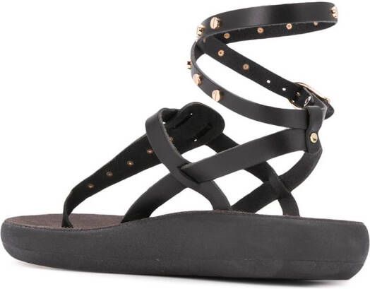 Ancient Greek Sandals Estianails studded sandals Black