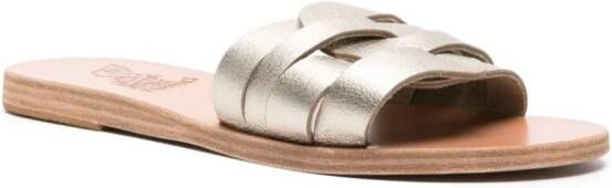 Ancient Greek Sandals Filenada flat leather sandals Gold