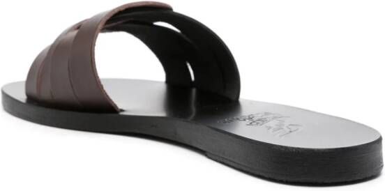 Ancient Greek Sandals Filenada leather slides Black
