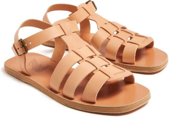 Ancient Greek Sandals flat leather sandals Brown