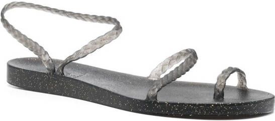 Ancient Greek Sandals glitter-detailed single-toe sandals Black