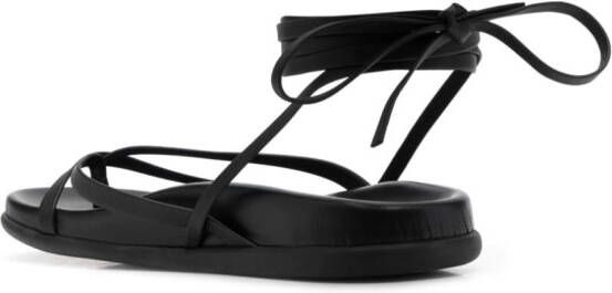 Ancient Greek Sandals Glykeria leather sandals Black