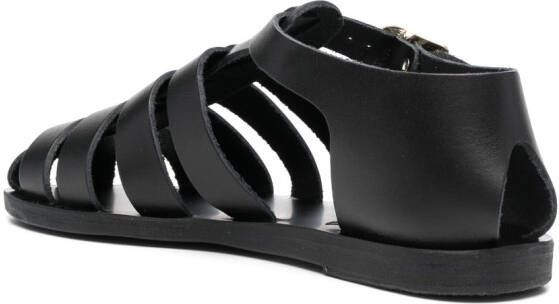 Ancient Greek Sandals Homeria leather sandals Black