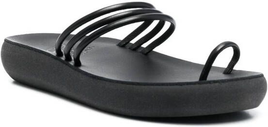 Ancient Greek Sandals Kalokeri leather sandals Black
