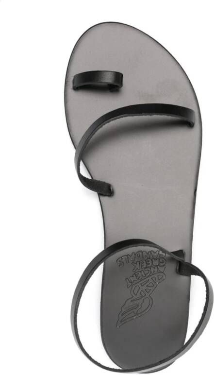 Ancient Greek Sandals Kansiz leather sandals Black