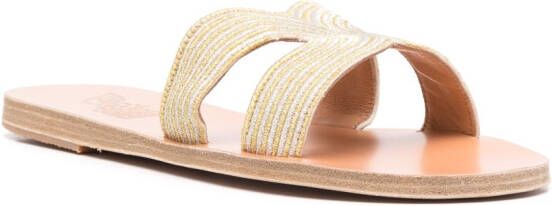 Ancient Greek Sandals Kentima double-strap slides Yellow
