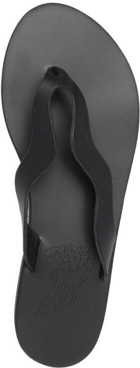 Ancient Greek Sandals Laconia leather sandals Black