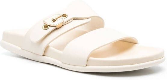 Ancient Greek Sandals Latria buckle-fastened sandals White