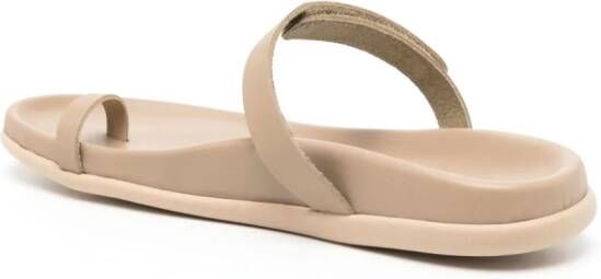 Ancient Greek Sandals leather ring flip flops Neutrals