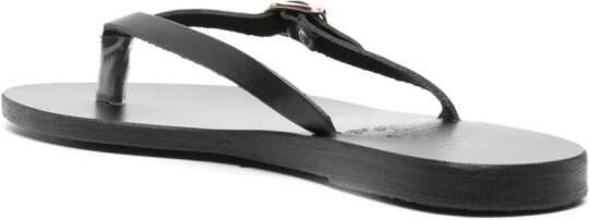 Ancient Greek Sandals leather slip-on flip flops Black