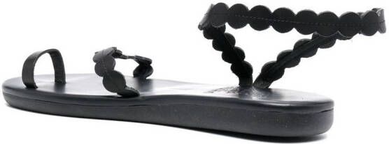 Ancient Greek Sandals leather toe-strap sandals Black