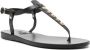 Ancient Greek Sandals Lito bee leather sandals Black - Thumbnail 2