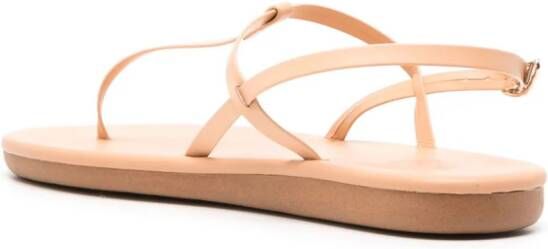 Ancient Greek Sandals Lito leather thong sandals Orange