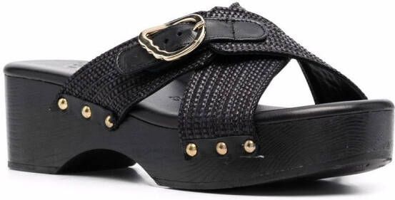 Ancient Greek Sandals Marilisa crossover strap clogs Black