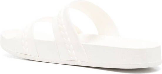 Ancient Greek Sandals Meli double-strap slides White