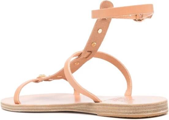 Ancient Greek Sandals Meliti Bee lether flat sandals Neutrals