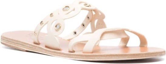 Ancient Greek Sandals Meltemi Mirrors flat sandals White