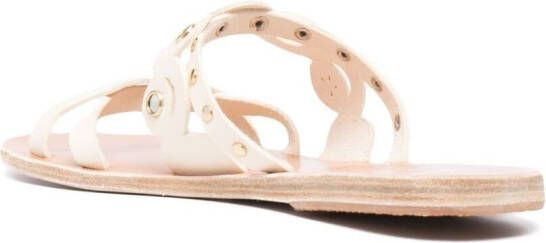 Ancient Greek Sandals Meltemi Mirrors flat sandals White