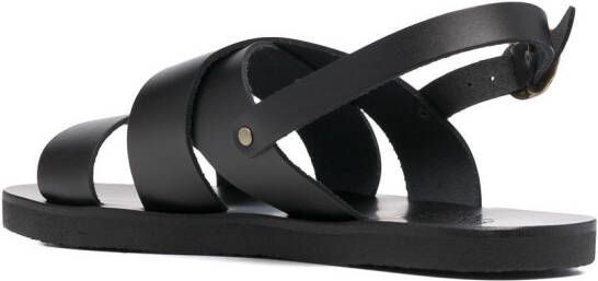 Ancient Greek Sandals Miltos slingback leather sandals Black