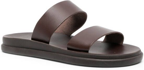 Ancient Greek Sandals Nicos leather slides Brown
